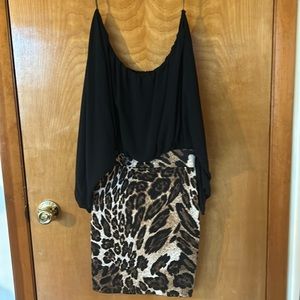 Worn once off the shoulder dress size small